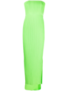 SOLACE LONDON PLEATED STRAPLESS MAXI DRESS