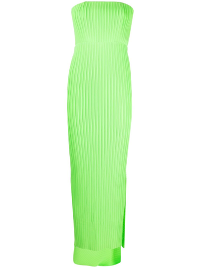 Solace London Zora Strapless Maxi Dress In Green