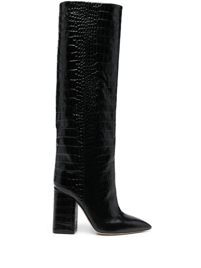 Paris Texas 70mm Anja Leather Boots In Black