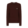 DOLCE & GABBANA WOOL ROUND-NECK SWEATER WITH BRANDED TAG