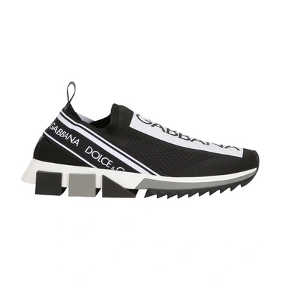 Dolce & Gabbana Sorrento Stretch Mesh Sneakers In Black_white