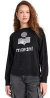 Isabel Marant Étoile Logo-print Linen Sweatshirt In Black