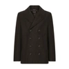 Dolce & Gabbana Double-breasted Melange Coat In Melange_grey
