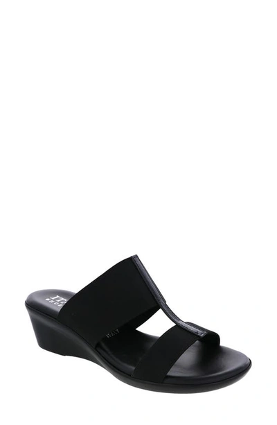 Italian Shoemakers Sadey Wedge Sandal In Black