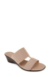 Italian Shoemakers Sadey Wedge Sandal In Nude