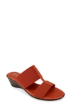 Italian Shoemakers Sadey Wedge Sandal In Rust