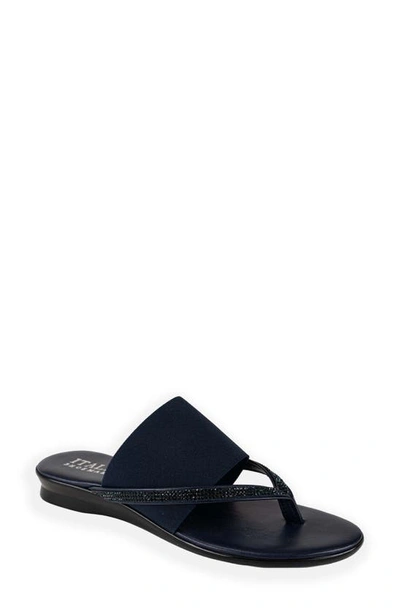 Italian Shoemakers Sorbi Thong Sandal In Navy