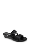 Italian Shoemakers Hollis Wedge Slide Sandal In Black