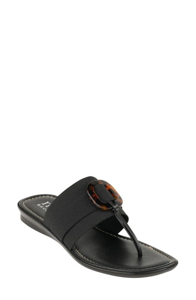 Italian Shoemakers Eddith Thong Sandal In Black