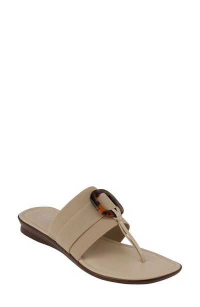 Italian Shoemakers Eddith Thong Sandal In Taupe