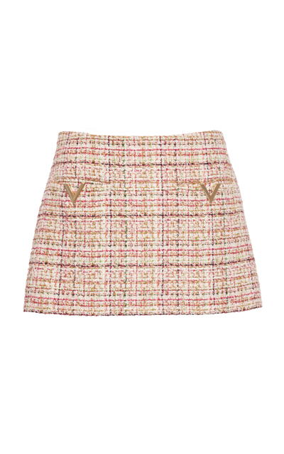 Valentino Tweed Mini Skirt In Multi