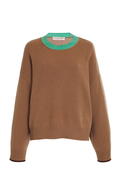 Valentino Knit Wool Sweater In Neutral