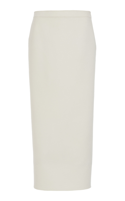 Valentino Wool-blend Midi Skirt In White