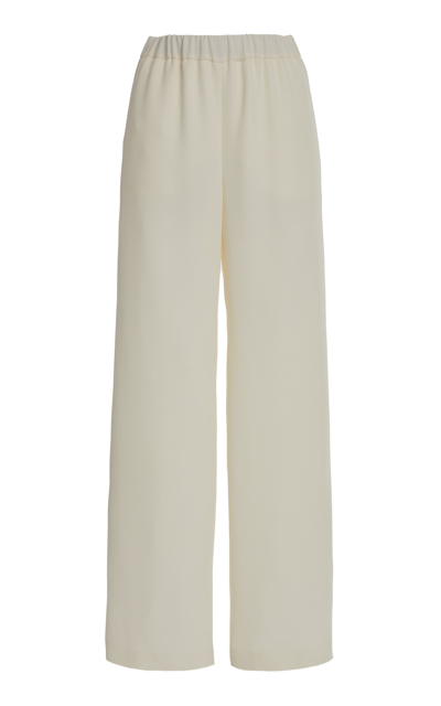 Valentino Silk Wide-leg Pants In White