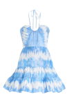 Alexis Naim Tie-dye Mini Dress In Blue