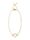 GUESS FACTORY GOLD-TONE HEART NECKLACE