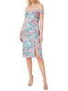 AIDAN MATTOX WOMENS FLORAL MIDI COCKTAIL AND PARTY DRESS