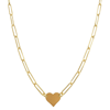 ADORNIA Adornia Heart Necklace with Paperclip Chain