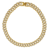 Adornia 14k Plated Cz Flat Curb Chain Necklace In Yellow