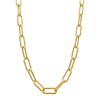 Adornia Water Resistant Wide Chunky Paper Clip Chain Gold In Yellow