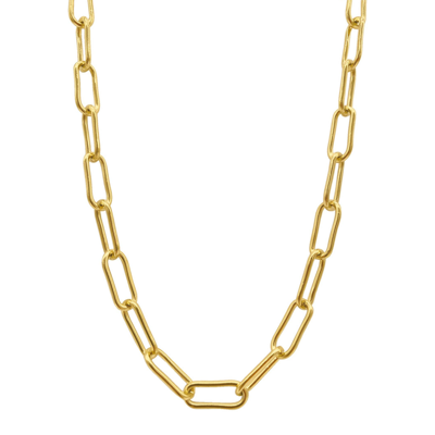 Adornia Water Resistant Wide Chunky Paper Clip Chain Gold In Yellow