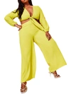 ROYALTY BY MALUMA WOMENS TIE FRONT CUTOUT JUMPSUIT