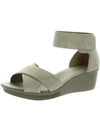 Naturalizer Riviera Womens Ankle Strap Velcro Wedge Sandals In White