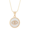 Adornia 14k Over Silver Evil Eye Necklace In White