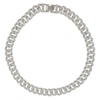 Adornia Silver-tone Plated Crystal Thick Cuban Curb Chain Necklace In Silver