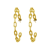 Adornia Link Hoop Earrings Gold In Yellow