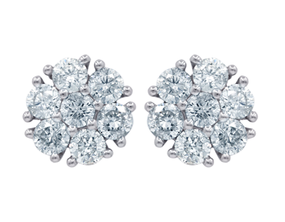 Diana M. 0.50 Diamond Cluster Studs In White