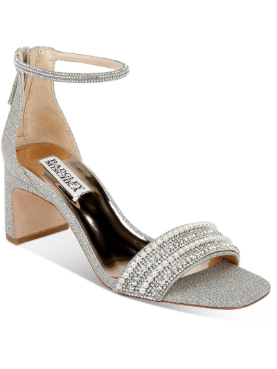 Badgley Mischka Kameryn  Womens Block Heel Dressy Heels In Silver