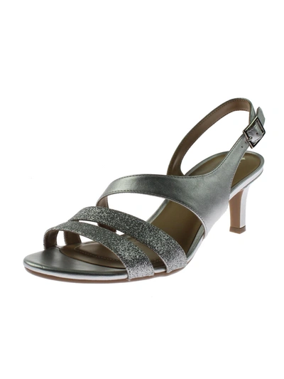 Naturalizer Taimi Womens Adjustable Evening Sandals In Silver