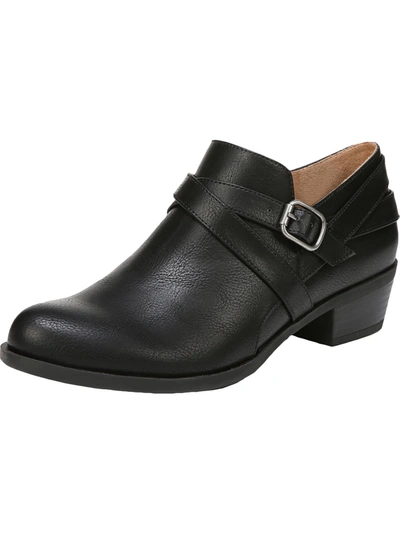 Lifestride Adley Womens Padded Insole Stacked Heel Clogs In Black