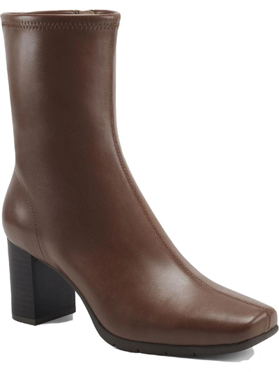 Aerosoles Miley Womens Padded Insole Mid-calf Boots In Brown