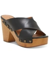 LUCKY BRAND TAKARA WOMENS LEATHER EMBELLISHED CLOGS