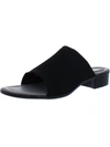 David Tate Minty Womens Leather Open Toe Slide Sandals In Black