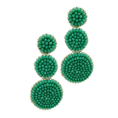 Adornia Beaded Linear Drop Earrings In Green