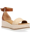 Dolce Vita Baker Womens Faux Leather Platform Espadrilles In Brown