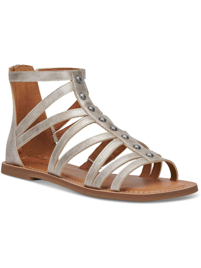 Lucky Brand Bryton Womens Open Toe Flat Gladiator Sandals In Multi