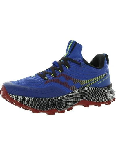 Saucony Endorphin Trail Mens Lugged Sole Mid-top Hiking Shoes In Multi