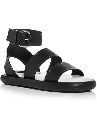 Proenza Schouler Womens Leather Flat Ankle Strap In Black