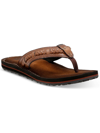 Clarks Fenner Nerice Womens Faux Leather Thong Flip-flops In Gold