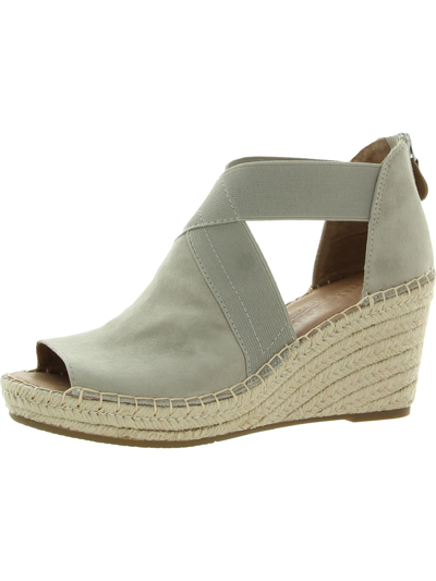 Gentle Souls By Kenneth Cole Collen Womens Leather Platform Wedge Sandals In Grey