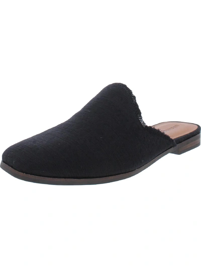 Lucky Brand Colliey Womens Block Heel Casual Slide Slippers In Black