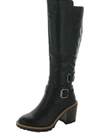 SUN + STONE VIVIAAN WOMENS ZIPPER BUCKLE KNEE-HIGH BOOTS