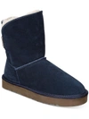 Style & Co Teenyy Womens Suede Pull On Ankle Boots In Blue