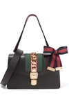 GUCCI Sylvie small chain-embellished leather shoulder bag