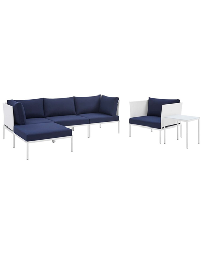 Modway Harmony 6-piece Sunbrella Outdoor Patio Seating Set In White