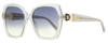 Jimmy Choo Manon Oversize-frame Sunglasses In Grey